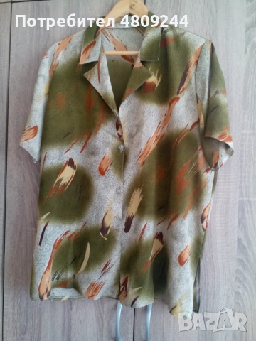 Копринена риза къс ръкав № 46 , снимка 2 - Ризи - 54327590