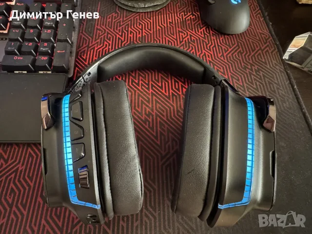 Слушалки Logitech G935 Wireless Gaming Headset – Отлично състояние, снимка 4 - Слушалки за компютър - 55532028
