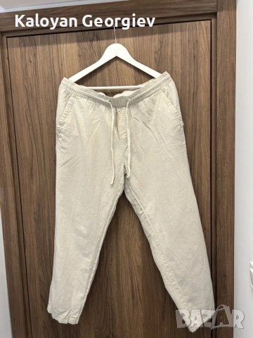 Мъжки панталони: Ленен панталон Zara Man (Размер XL / 46) и Памучен панталон Monar (Размер 50)