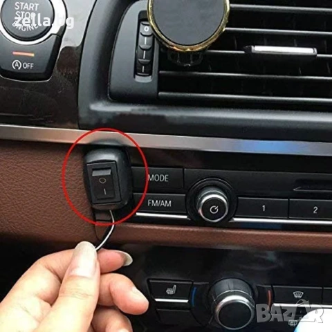ON/OFF бутон за автомобил и мотор 12V/24V DC 10A с лепящ монтаж и 60 см кабел 10461, снимка 4 - Друга електроника - 54703451