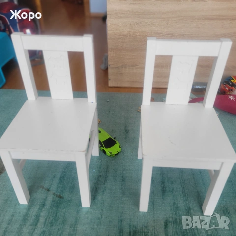 Детска масичка с 2 столчета, снимка 2 - Мебели за детската стая - 54173649