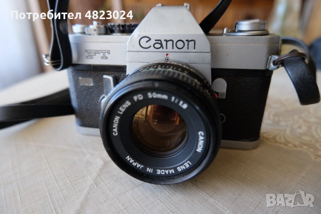 Canon FT QL & Canon FD 50mm F1.8 Lens. Canon FD Mount, снимка 2 - Фотоапарати - 54552274