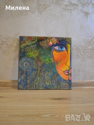 Картина акрил и релеф Фантазия., снимка 2 - Картини - 55238481