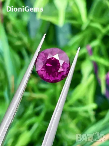 Естествен Гранат Родолит 1.31 ct – Мозамбик, снимка 7 - Други - 55391952