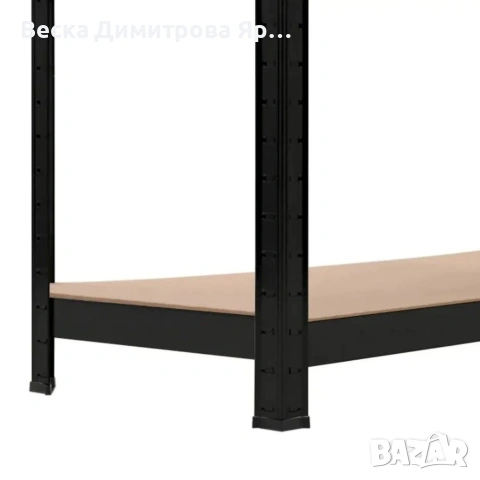 Здрав метален стелаж до 540 кг – Безвинтов гаражен рафт с 4 нива 150x75x30 см, снимка 6 - Етажерки - 54619211