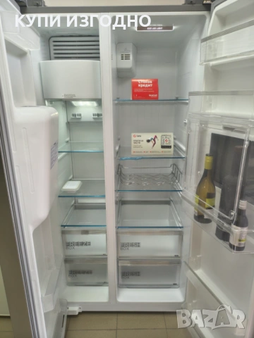 Хладилник с фризер Midea Side by side ледогенератор, снимка 4 - Хладилници - 54563148