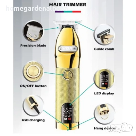 Професионална машинка за подстригване, контур на брада и тяло, снимка 5 - Машинки за подстригване - 54076064