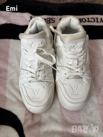 Обувки Louis Vuitton trainer maxi като нови, бели, размер 39, снимка 3 - Маратонки - 55650776