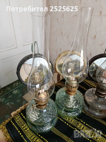 Стари газени лампи - номер 8, 4 броя, снимка 2 - Декорация за дома - 41911926