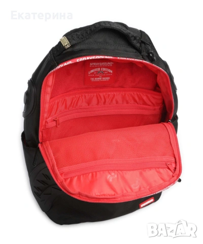 Раница Sprayground Printed Zipper Shark Backpack 13, снимка 3 - Раници - 54626097