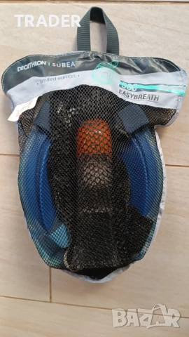 Маска за шнорхелинг цяло лице  EASYBREATH, РАЗМЕР S - M, снимка 4 - Водни спортове - 27857612