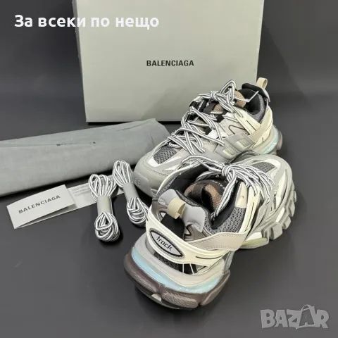 Balenciaga Track Sneaker "Grey/White" Унисекс👟Дамски Маратонки👟Мъжки Спортни Обувки Код ch82, снимка 3 - Маратонки - 55482264