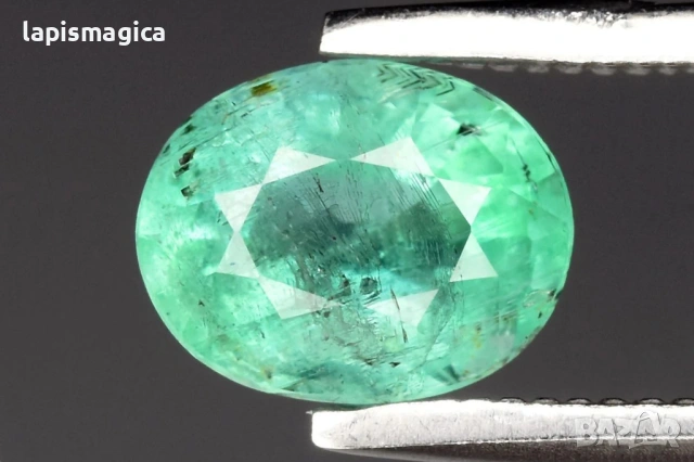 Естествен смарагд от Нигерия 0.72ct 6.5x5mm овална шлифовка