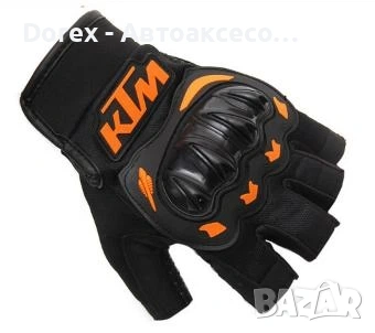 Мото ръкавици KTM без пръсти - черно-оранжеви 