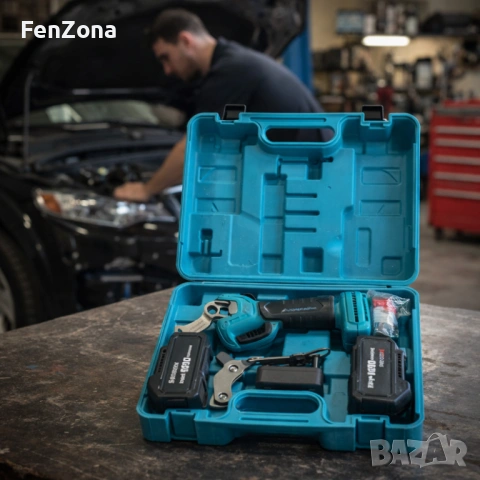 Акумулаторна ножица 3" и резервен нож 36V 8A и 2ве батерии, снимка 6 - Градински инструменти - 54187862