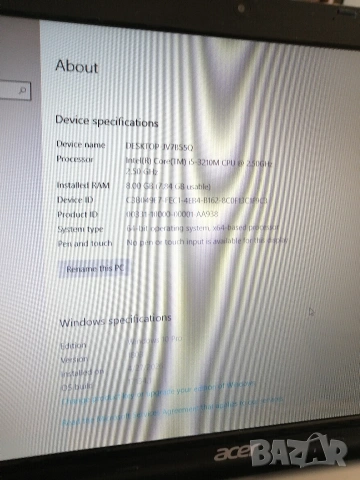 Лаптоп ACER Aspire V3-571G, снимка 9 - Лаптопи за дома - 54344705