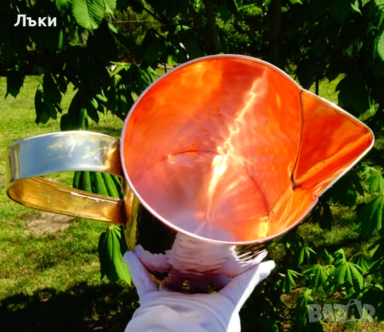 Медна кана с капак,чиста червена мед,5 л.,печат. , снимка 11 - Антикварни и старинни предмети - 54527378