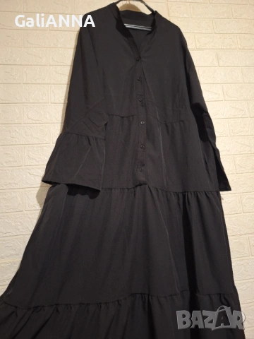 НОВА ДЪЛГА РОКЛЯ НА ВОЛАНИ 3XL-4XL, снимка 5 - Рокли - 54496734