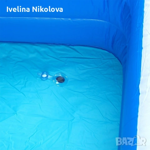 Надуваем градински басейн 170x115x47 см, 425 л, семеен басейн от PVC с 3 въздушни камери, снимка 5 - Басейни и аксесоари - 55263938