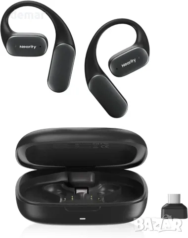 NEARITY MemPod Fit 2 Bluetooth слушалки с отворен уши, дълбок бас, до 45 часа, двойна връзка