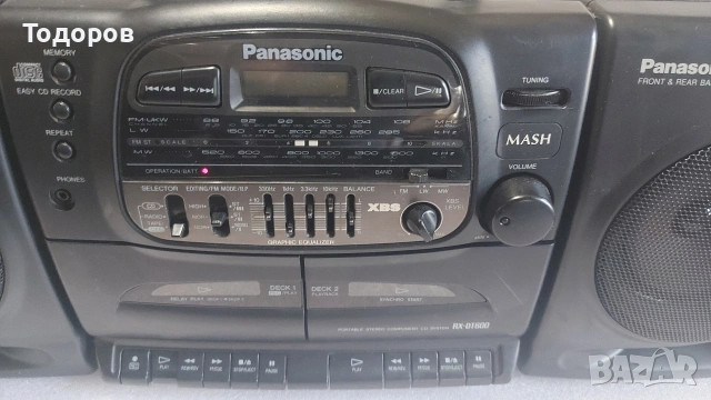 Panasonic RX-DT600 двукасетъчен радиокасетофон със CD плейър, снимка 4 - Радиокасетофони, транзистори - 54255555