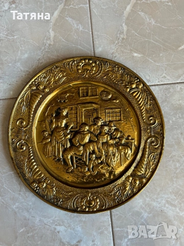 Метална чиния , бакър от Англия