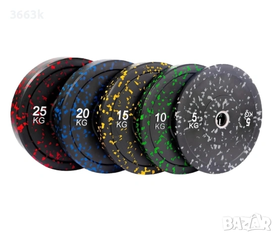 ТОП ЦЕНА! Олимпийски Дискове/ Тежести за Кросфит Ф50/ Bumper Plates 1st Quality 