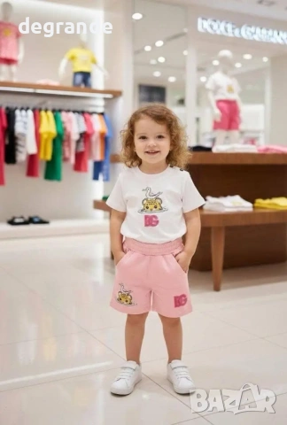 🧸Комплект за бебе D&G с къси панталони🍬