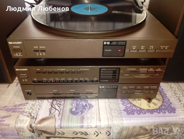 комплект Грамофон,рeсийвър и тонколони Sharp, снимка 5 - Аудиосистеми - 54247974