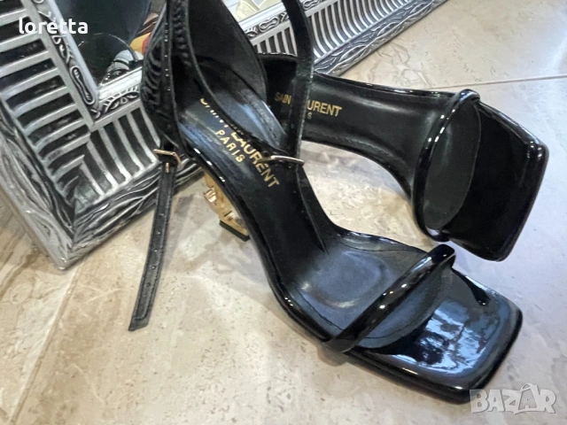 YSL черни сандали , снимка 9 - Сандали - 54259686