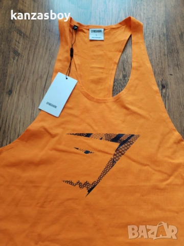 Gymshark Infill Stringer - Orange - мъжки фитнес потник Л НОВ, снимка 7 - Други - 54290049