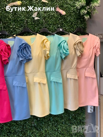 Дамски рокли с ефектни ръкави , снимка 2 - Рокли - 54226320