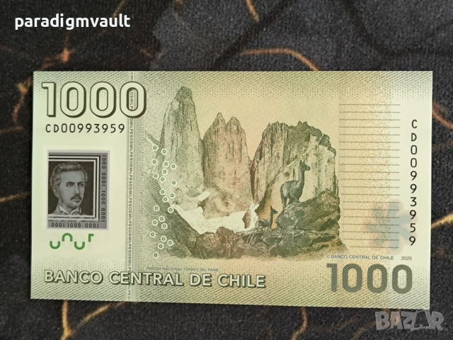 Банкнота - Чили - 1000 песо UNC | 2020г., снимка 2 - Нумизматика и бонистика - 54583075