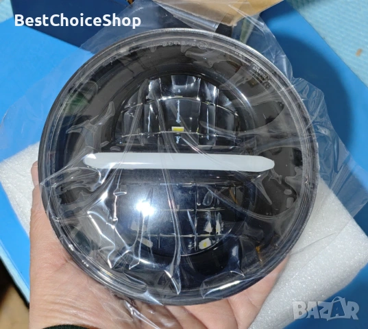 5,75-инчов LED кръгъл фар за мотоциклет с дневни светлини., снимка 3 - Аксесоари и консумативи - 54174874