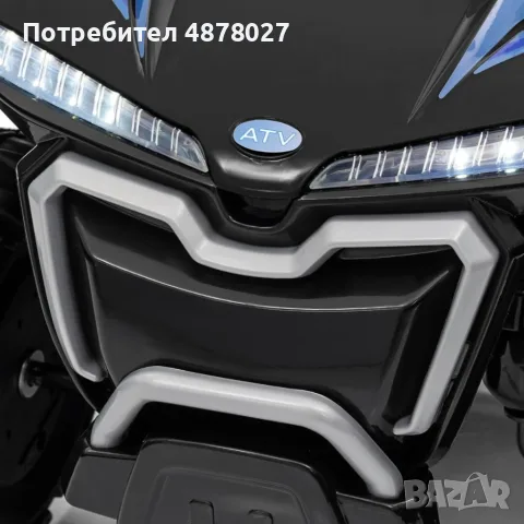 Детско акумулаторно ATV 6V 25W – Електрическо ATV с LED светлини за деца 1.5+ години, черно, снимка 3 - Коли, камиони, мотори, писти - 55585508