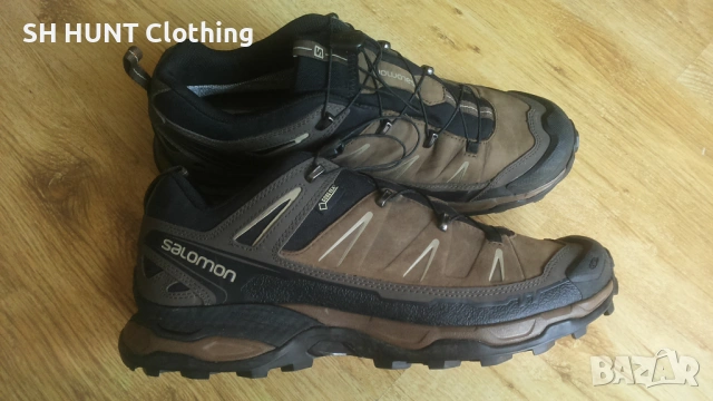 SALOMON X Ultra Ltr Gtx GORE-TEX Leather Shoes EUR 45 1/3 естествена кожа водонепромокаеми - 2705, снимка 3 - Маратонки - 54887665