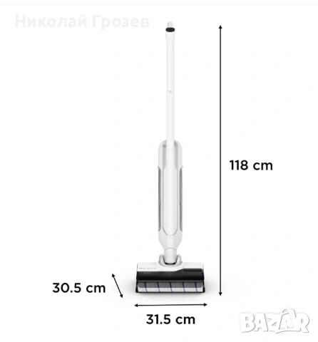 Вертикална Прахосмукачка за сухo и мокро почистване ROWENTA X-CLEAN 10 САМОПОЧИСТВАНЕ,САМОИЗСУШАВАНЕ, снимка 7 - Прахосмукачки - 54196236