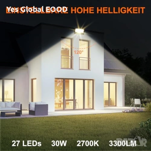 DUSKTEC RGB LED прожектори 2x30W Bluetooth IP66, снимка 4 - Прожектори - 54640610