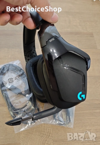  Безжични геймърски слушалки Logitech G935 Wireless 7.1 LIGHTSYNC – Пълен комплект, снимка 5 - Слушалки за компютър - 54826349
