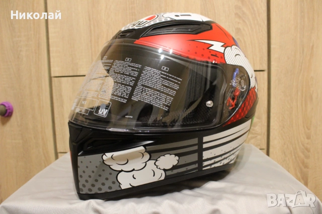Каска AGV K1 Bang Multicolor, снимка 11 - Аксесоари и консумативи - 54059709