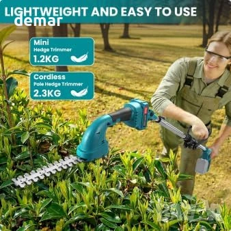 2 в 1 безжичен тример за батерия Makita 18V, 6500 об/мин, 2 ножа, без батерия, снимка 5 - Градинска техника - 54447185