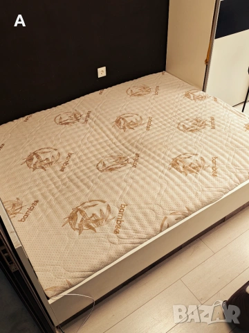 Топ матрак SleepMode Bamboo Massage 160x200 см, 8 см, 10/10 като нов, снимка 4 - Матраци - 55207842