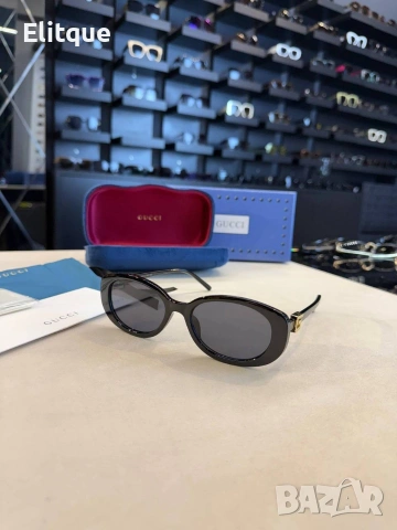 Очила + висок клас калъф + на марката кутия + сертификат + кърпичка Gucci ray ban , снимка 2 - Слънчеви и диоптрични очила - 54485357