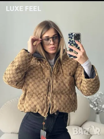Gucci ⚜️Дамско Двулицево Зимно Яке , снимка 3 - Якета - 55648212