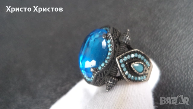 Сребърен изящен масивен мъжки пръстен, снимка 2 - Пръстени - 53959757