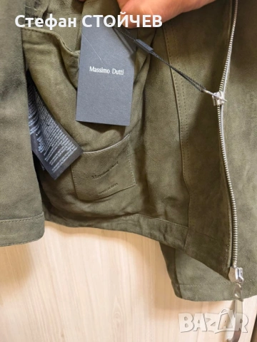 Продавам зелено велурено ново  Massimo dutti/L, снимка 4 - Якета - 54066015