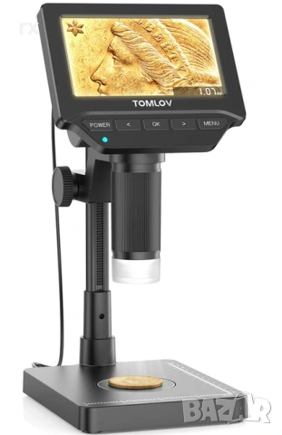 НОВ Дигитален микроскоп TOMLOV DM4W с LCD екран и ВГРАДЕНА ВЕЗНА, снимка 3 - Друга електроника - 55023418