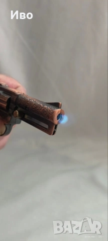 Ретро запалка-револвер с ножче и орел, снимка 4 - Колекции - 54281257