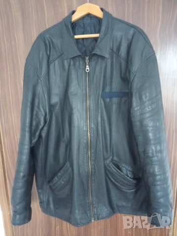 XL - XXL 2XL Мъжко кожено яке черно от естествена кожа , снимка 4 - Якета - 54086885