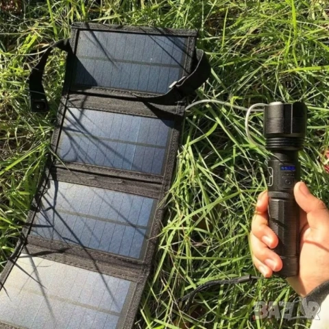 Преносимо слънчево зарядно устройство 35W - Сгъваемо, лесно за носене - USB 5V изход, снимка 3 - Оригинални зарядни - 49765085
